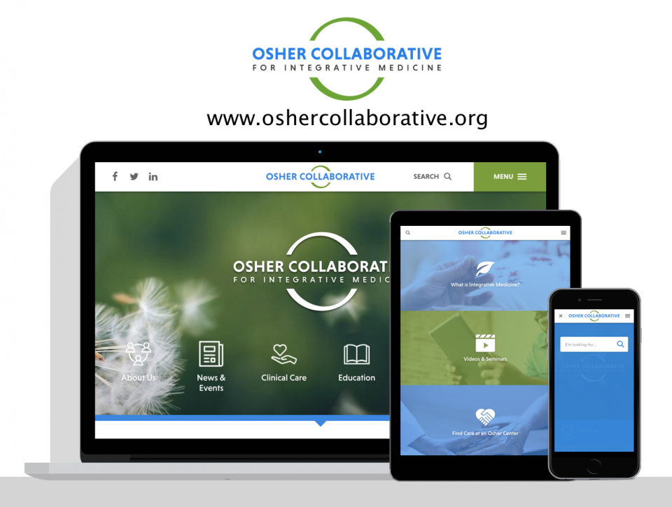 Osher Collaborative for Integrative Medicine new website by health care website design agency, Digital Deployment